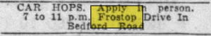 Frostop Root Beer - Jul 1960 Bedford Rd Battle Creek Location (newer photo)